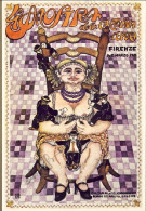 1981-cartolina Illustrata IV Mostra Della Cartolina D'epoca Di Firenze Firmata D - 1981-90: Marcophilia