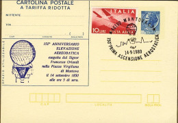 1980-cartolina Postale A Tariffa Ridotta L.60 Siracusana Con Affrancatura Aggiun - Luftpost