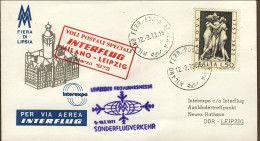 1973-volo Speciale Diretto Interflug Milano Lipsia - Luftpost