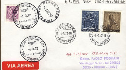 Vaticano-1972  Volo Cremona Parma - Airmail