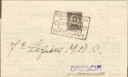 1944-RSI Piego Con RA 10c. Isolato Usato Come Recapito Autorizzato - Storia Postale