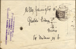 1944-RSI Piego Ciclostilato Affr. Con RA 10c.isolato - Storia Postale