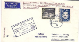 1965-Germania Lufthansa Volo Speciale Francoforte Sydney - Briefe U. Dokumente