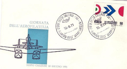 1971-busta Illustrata Sesto Calende Giornata Dell'aerofilatelia E Bollo Della Ma - Demonstrationen