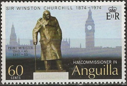 ANGUILLA 1974 Birth Centenary Of Sir Winston Churchill - 60c. - Churchill's Statue MNH - Anguilla (1968-...)