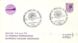 1975-busta Illustrata 22 Rassegna Internazionale Elettronica Nucleare Aerospazia - 1971-80: Marcophilie