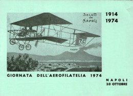 1974-cartolina Illustrata E Cachet Napoli Giornata Dell'aerofilatelia 30 Ottobre - Napoli (Napels)