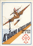 1974-cartolina Illustrata E Cachet Pisa 4 Raduno Aerosiluranti - 1971-80: Marcophilie