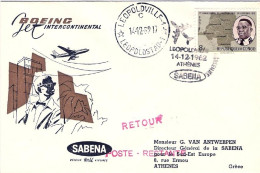 1962-Congo Sabena I^volo Leopoldville Atene - Andere & Zonder Classificatie
