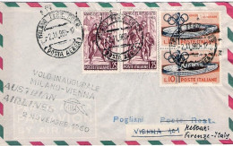 1960-delle Linee Aeree Austriache I^volo Milano Vienna - Autres & Non Classés