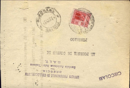 1945-RSI Cat.Sassone Euro 180, Circolare Affr. 20c. Monumenti Distrutti Isolato - Poststempel