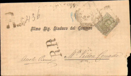 1898-piego Raccomandato Affr. 45c.Umberto I Con Annullo Tondo Riquadrato Di Roma - Marcofilie
