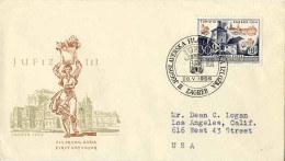 1956-Jugoslavija Jugoslavia Posta Aerea S.1v."Expo Filatelica Zagabria"(49)su Ra - Storia Postale