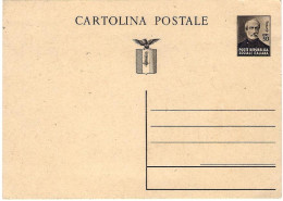 1944-RSI Cartolina Postale 30c.Mazzini Nuova, Perfetta - Postwaardestukken