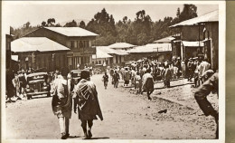 1937-Eritrea Addis Abeba Cartolina Foto Via Tripoli Affrancata 30c. Vittorio Ema - Erythrée