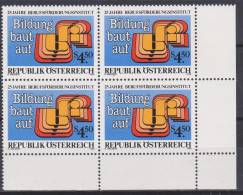 1985 , Mi 1804 ** (2) - 4 Er Block Postfrisch - 25 Jahre Berufsförderungsinstitut - Unused Stamps