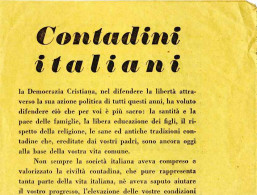 1951-proclama A Stampa A Cura Della Democrazia Cristiana Rivolto Ai Contadini It - Historische Dokumente