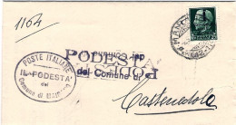 1944-piego Comunale Affrancato 25c. Fascetto Annullo Mairano Brescia - Marcophilie