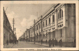1930circa-"Reggio Calabria Corso Garibaldi E Banca D'Italia" - Reggio Calabria