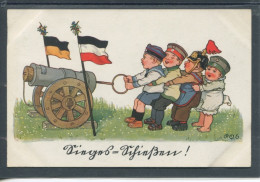 10730 P.O.Engelhard (P.O.E.) - La Grande Guerra - Enfant Jouant à La Guerre ((Canon à Bouchon) Satira - Humor - Engelhard, P.O. (P.O.E.)