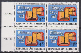 1985 , Mi 1804 ** (3) - 4 Er Block Postfrisch - 25 Jahre Berufsförderungsinstitut - Unused Stamps
