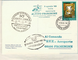 Vaticano-1980  Cartolina Illustrata "50^ Anniversario Del I^volo Transatlantico  - Poste Aérienne