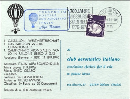 1976-Germania Cartolina Affrancata Campionato Mondiale DI^volo In Pallone Libero - Covers & Documents
