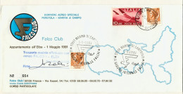 1981-corriere Aereo Speciale Peretola-Marina Di Campo,firma Del Pilota - 1981-90: Poststempel