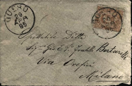1895-biglietto Da Visita (al Verso Mancante Di Uno Dei Lembi Di Chiusura)affranc - Marcofilie