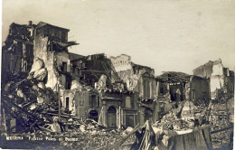 1916-cartolina Foto Messina Palazzo Puleo Al Duomo (macerie) Affrancata 5c.Leoni - Messina