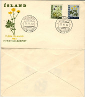 1960/62-Islanda S.4v."Fiori"su Due Fdc Illustrate - FDC