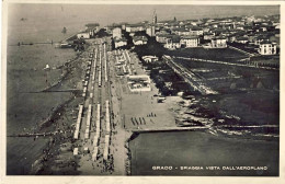 1930-cartolina Foto Grado Gorizia Spiaggia Vista Dall'aeroplano Diretta In Cecos - Gorizia