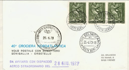 Vaticano-1973 40^ Crociera Nordatlantica Volo Postale Con Elicottero Senigallia- - Aéreo