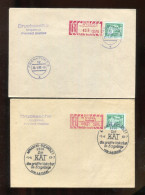 "DDR" 1983, 2 Reco-Briefe Je Mit Reco-Gebuehr-bezahlt-Zettel Ex Annaberg Und Frankfurt (R2159) - Covers & Documents