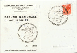 1976-cartolina Illustrata I Raduno Nazionale Di Aquilonisti Cachet Campello Sul  - 1971-80: Marcophilie