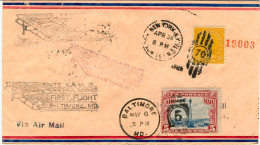 1930-U.S.A. Tre Diversi Bolli Della Route CAM19 New York Baltimore Charlotte - 1c. 1918-1940 Cartas & Documentos