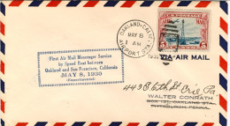 1930-U.S.A. Between Oakland And San Francisco F.A.M. Messenger Service By Speed  - 1c. 1918-1940 Lettres