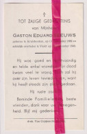 Devotie Doodsprentje Overlijden - Gaston Seeuws - Kruishoutem 1882 - Vinkt 1949 - Obituary Notices