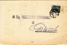 1956-foglio Ciclostilato Affrancato L.5 Siracusana Annullato "R.R.poste T.S." - 1946-60: Marcophilia