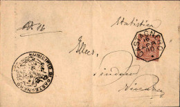 1890-piego Con Annullo Ottagonali Di Castagnero Verona - Marcophilia