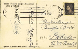 1942- Cartolina Illustrata Da Spalato Split Affrancata 10c. Imperiale - Marcophilie