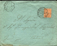 1893-busta Affrancata 20c.arancio Umberto I Annullo Ottagonale Di Colbordolo Pes - Poststempel