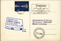 1980-cartolina Illustrata 50 Anni 88^ Gruppo Antisommergibile Raduno Vigna Di Va - 1971-80: Marcophilie
