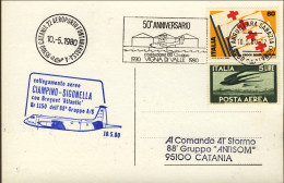 1980-cartolina Illustrata 50 Anni 88^ Gruppo Antisommergibile Raduno Vigna Di Va - 1971-80: Marcophilia