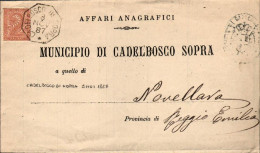 1887-piego Comunale Con Annullo Di Cadelbosco Di Sopra Reggio Emilia - Marcofilie