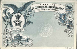 1904-"Direzione Del Commissariato Militare Del IX Corpo D'Armata" - Patriotiques