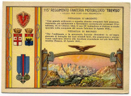1930circa-nuova Editore Duval-Milano "115 Reggimento Fanteria Motorizzato Trevis - Régiments