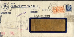 1936-L.1,25 Imperiale+espresso L.2,50 Su Busta Espresso Diretta In Germania Con  - Marcophilie