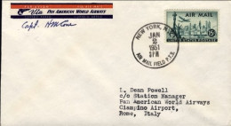 1951-U.S.A. Cat.Pellegrini N.394 Euro 230, Pan Am I^volo New York Roma Sulla FAM - Other & Unclassified