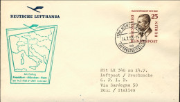 1958-Germania Berlino I^volo Lufthansa Monaco Roma Del 14 Luglio Cat.Pellegrini  - Lettres & Documents